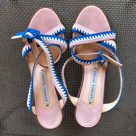 COPY - Andre Gomez blue suede embroidered strap s… - Picture 4 of 8